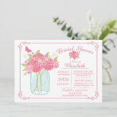 Chalkboard Mason Jar Invitation de la douche nupti (Debout devant)