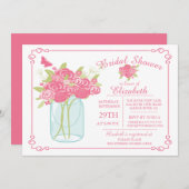 Chalkboard Mason Jar Invitation de la douche nupti (Devant / Derrière)