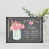 Chalkboard Mason Jar Invitation de la douche nupti (Debout devant)