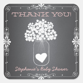 Chalkboard Mason Jar Merci Favoriser Stickers