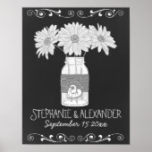 Chalkboard Mason Jar Personalized Poster (Voorkant)