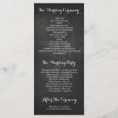 Chalkboard Mason Jar Programmes de mariage (Dos)