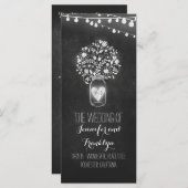 Chalkboard Mason Jar Programmes de mariage (Devant / Derrière)