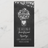 Chalkboard Mason Jar Programmes de mariage (Devant)