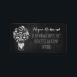 chalkboard mason jar rustique mariage étiquettes d<br><div class="desc">Coeur d'amour et diverses fleurs mason bocal mariage étiquettes de adresse</div>