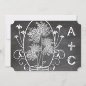 Chalkboard Mason Jar Typografie Invite Kaart (Achterkant)