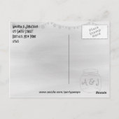 Chalkboard Mason Jar Wedding Bedankt Briefkaart (Achterkant)