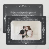 Chalkboard Mason Jar Wedding Foto Hartelijk dank Bedankkaart (Voorkant / Achterkant)