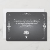 Chalkboard Mason Jar Wedding Foto Hartelijk dank Bedankkaart (Achterkant)