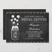 Chalkboard mason jarre nuptiale invitations à la d (Devant / Derrière)