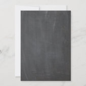 Chalkboard Meisje Olifant Baby shower per Mail Kaart (Achterkant)
