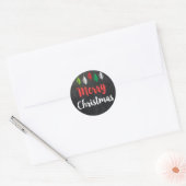 Chalkboard Merry Christmas Holiday Cards Labels (Envelop)
