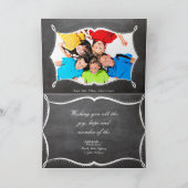 Chalkboard Merry-kerstfamiliekaart Feestdagen Kaart (Binnen)