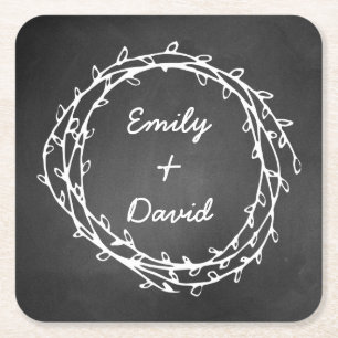 Chalkboard met aangepaste Onderzetters voor papier