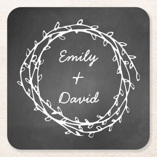 Chalkboard met aangepaste Onderzetters voor papier (Voorkant)