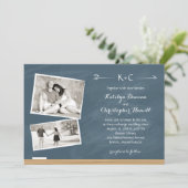 Chalkboard met foto's | Weddenschap Kaart (Staand voorkant)