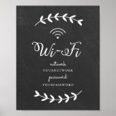 Chalkboard met thema Wifi Sign Poster (Voorkant)