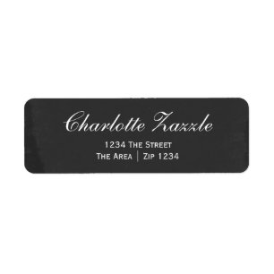 Chalkboard met witte tekst etiket