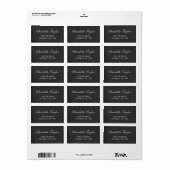 Chalkboard met witte tekst etiket (Full Sheet)
