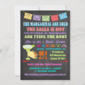 Chalkboard Mexicaanse Fiesta Couples Douche Kaart (Voorkant)