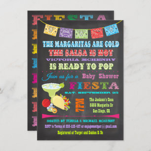 Chalkboard Mexicaine Fiesta Baby Douche invitation