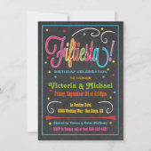 Chalkboard Mexican Fiesta 50th Party Invitation (Devant)