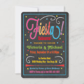 Chalkboard Mexican Fiesta Party Invitation Kaart (Voorkant)