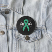 Chalkboard Mint Awareness Green Ribbon Ronde Button 7,6 Cm (In situ)