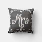 Chalkboard Modern mevrouw Bride Pillow Kussen (Voorkant)