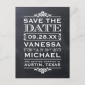 Chalkboard Modern  Sla de datum op Aankondigingskaart (Voorkant)