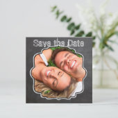 Chalkboard Modern sparen de Datum Save The Date (Staand voorkant)