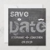 Chalkboard Modern sparen de Datum Save The Date (Achterkant)