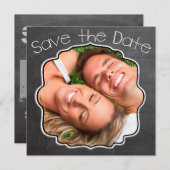 Chalkboard  Modern sparen de Datum Save The Date (Voorkant / Achterkant)