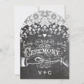 Chalkboard Modern  Typografie Invite Kaart (Achterkant)