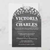 Chalkboard Modern  Typografie Invite Kaart (Voorkant)