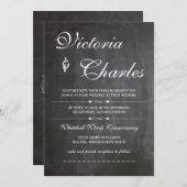 Chalkboard Modern Typografie Invite Kaart (Voorkant / Achterkant)