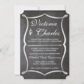 Chalkboard Modern Typografie Invite Kaart (Voorkant)