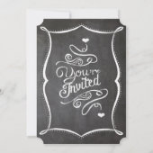 Chalkboard Modern Typografie Invite Kaart (Achterkant)