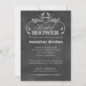 Chalkboard Moderne Douche nuptiale Invitations (Devant)