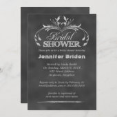 Chalkboard Moderne Douche nuptiale Invitations (Devant / Derrière)