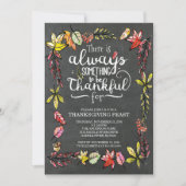Chalkboard moderne Thanksgiving Invitation (Devant)