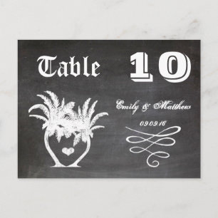 Chalkboard Moderne  Typografie Tabelnummer Briefkaart