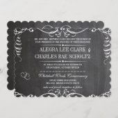 Chalkboard Moderne Typographie Vintage Invitation (Devant / Derrière)