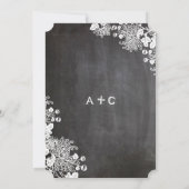 Chalkboard Moderne Typographie Vintage Invitation (Dos)