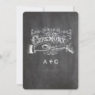 Chalkboard Moderne Typographie Vintage Invitations