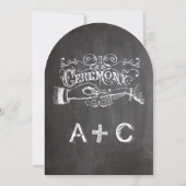 Chalkboard Moderne Victoriaans Typografie Kaart (Achterkant)