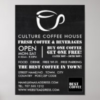 Chalkboard Mok Icon, Barista, Café, Coffeehouse