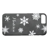 Chalkboard Monogram iPhone 7 Coque (Dos (Horizontal))