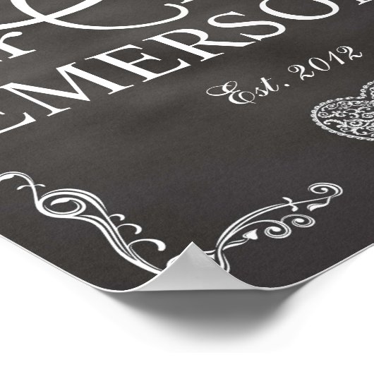 Chalkboard - Mr & Mrs. Poster (Hoek)