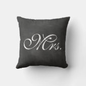 Chalkboard Mrs Pillow Kussen (Achterkant)